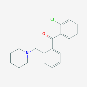 molecular formula C19H20ClNO B1613704 2-Chloro-2'-piperidinomethyl benzophenone CAS No. 804437-65-8