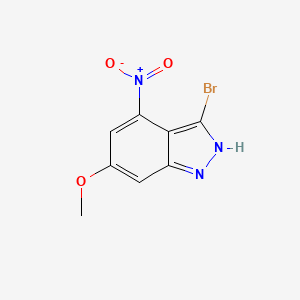 molecular formula C8H6BrN3O3 B1613707 3-Bromo-6-methoxy-4-nitro-1H-indazole CAS No. 1000341-13-8