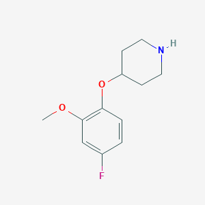 molecular formula C12H16FNO2 B1613726 4-(4-Fluoro-2-methoxyphenoxy)piperidine CAS No. 367501-04-0