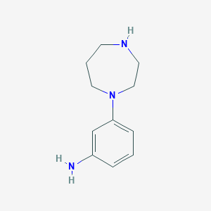 molecular formula C11H17N3 B1613729 3-(1,4-Diazepan-1-yl)aniline CAS No. 223797-03-3