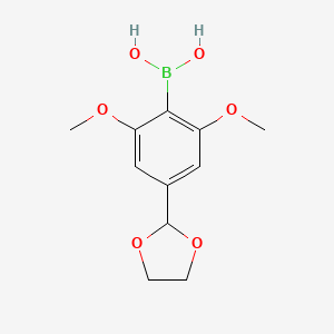 (4-(1,3-Dioxolan-2-yl)-2,6-dimethoxyphenyl)boronic acid