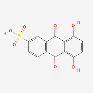 molecular formula C14H8O7S B1613731 5,8-Dihydroxy-9,10-dioxo-9,10-dihydroanthracene-2-sulfonic acid CAS No. 6483-85-8