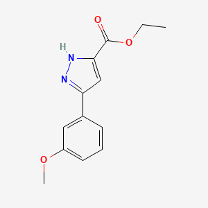molecular formula C13H14N2O3 B1613737 Ethyl 3-(3-methoxyphenyl)-1H-pyrazole-5-carboxylate CAS No. 723339-63-7