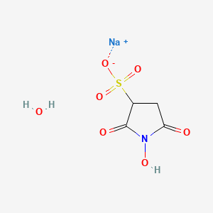 Sodium;1-hydroxy-2,5-dioxopyrrolidine-3-sulfonate;hydrate