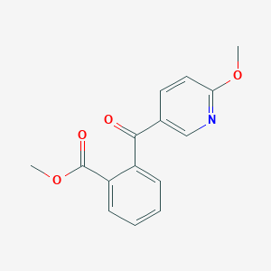 molecular formula C15H13NO4 B1613775 Methyl 2-(6-methoxynicotinoyl)benzoate CAS No. 898786-03-3