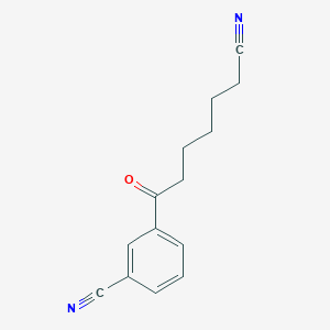 B1613776 7-(3-Cyanophenyl)-7-oxoheptanenitrile CAS No. 898767-64-1