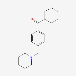 B1613779 Cyclohexyl 4-(piperidinomethyl)phenyl ketone CAS No. 898775-77-4