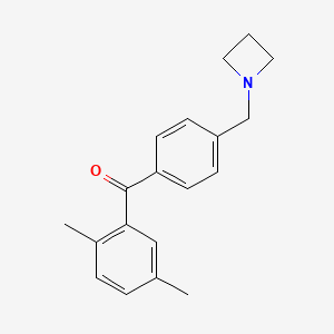 molecular formula C19H21NO B1613780 4'-Azetidinomethyl-2,5-dimethylbenzophenone CAS No. 898756-64-4