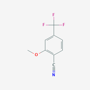 molecular formula C9H6F3NO B161379 2-Methoxy-4-(trifluoromethyl)benzonitrile CAS No. 132927-08-3