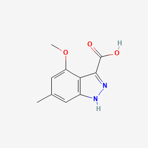 molecular formula C10H10N2O3 B1613791 4-Methoxy-6-methyl-1H-indazole-3-carboxylic acid CAS No. 856893-66-8