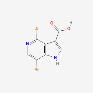 molecular formula C8H4Br2N2O2 B1613800 4,7-Dibromo-1H-pyrrolo[3,2-c]pyridine-3-carboxylic acid CAS No. 1000341-97-8