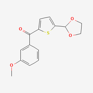 5-(1,3-Dioxolan-2-YL)-2-(3-methoxybenzoyl)thiophene