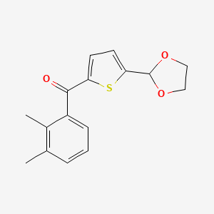 2-(2,3-Dimethylbenzoyl)-5-(1,3-dioxolan-2-YL)thiophene