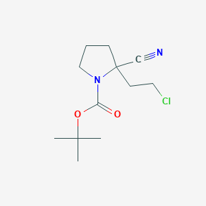 Tert-butyl 2-(2-chloroethyl)-2-cyanopyrrolidine-1-carboxylate