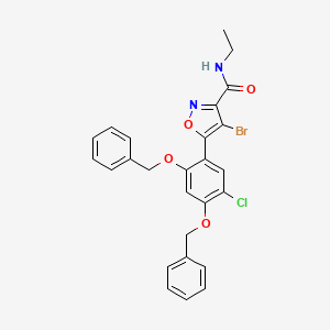 5-(2,4-Bis(benzyloxy)-5-chlorophenyl)-4-bromo-N-ethylisoxazole-3-carboxamide