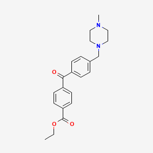 Ethyl 4-{4-[(4-methylpiperazin-1-yl)methyl]benzoyl}benzoate