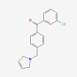 (3-Chlorophenyl)(4-((2,5-dihydro-1H-pyrrol-1-yl)methyl)phenyl)methanone