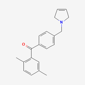 molecular formula C20H21NO B1613858 (4-((2,5-Dihydro-1H-pyrrol-1-yl)methyl)phenyl)(2,5-dimethylphenyl)methanone CAS No. 898764-16-4