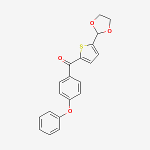 5-(1,3-Dioxolan-2-YL)-2-(4-phenoxybenzoyl)thiophene
