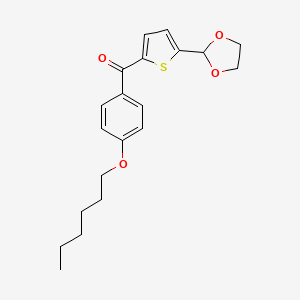 5-(1,3-Dioxolan-2-YL)-2-(4-hexyloxybenzoyl)thiophene