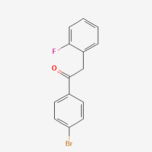 molecular formula C14H10BrFO B1613866 4'-Bromo-2-(2-fluorophenyl)acetophenone CAS No. 898784-65-1