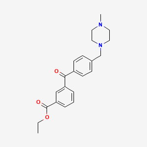 molecular formula C22H26N2O3 B1613875 Ethyl 3-[4-[(4-methylpiperazin-1-yl)methyl]benzoyl]benzoate CAS No. 898783-53-4
