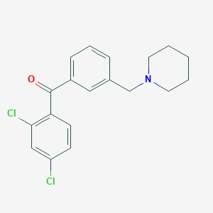 B1613878 2,4-Dichloro-3'-piperidinomethyl benzophenone CAS No. 898793-50-5