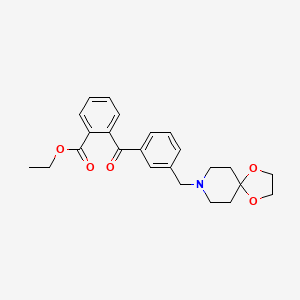 B1613879 2-Carboethoxy-3'-[8-(1,4-dioxa-8-azaspiro[4.5]decyl)methyl]benzophenone CAS No. 898761-56-3