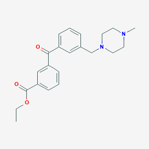 Ethyl 3-[3-[(4-methylpiperazin-1-yl)methyl]benzoyl]benzoate