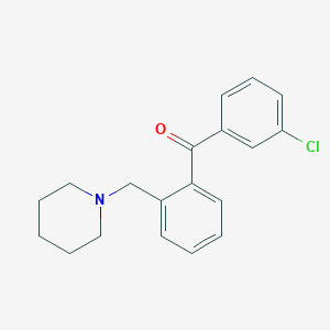 B1613890 3'-Chloro-2-piperidinomethyl benzophenone CAS No. 898773-09-6