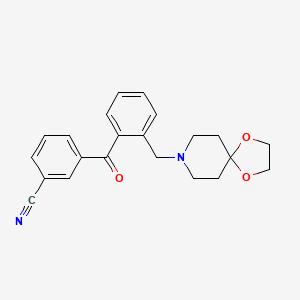 3'-Cyano-2-[8-(1,4-dioxa-8-azaspiro[4.5]decyl)methyl]benzophenone