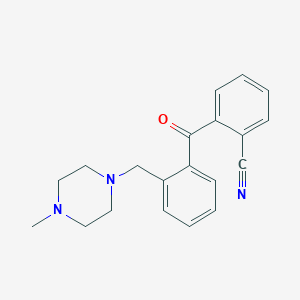 molecular formula C20H21N3O B1613899 2-Cyano-2'-(4-methylpiperazinomethyl) benzophenone CAS No. 898782-82-6