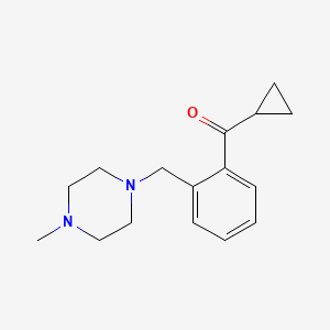molecular formula C16H22N2O B1613901 Cyclopropyl 2-(4-methylpiperazinomethyl)phenyl ketone CAS No. 898762-57-7
