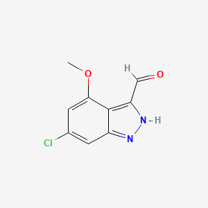 molecular formula C9H7ClN2O2 B1613908 6-chloro-4-methoxy-2H-indazole-3-carbaldehyde CAS No. 885520-94-5
