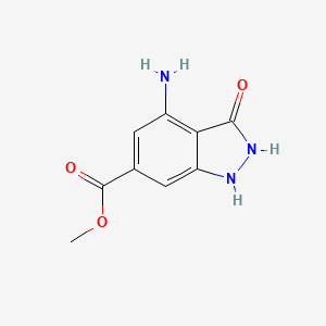 molecular formula C9H9N3O3 B1613918 Methyl 4-amino-3-oxo-2,3-dihydro-1H-indazole-6-carboxylate CAS No. 885521-26-6
