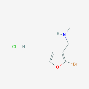 molecular formula C6H9BrClNO B1613920 2-Bromo-3-[(methylamino)methyl]furan hydrochloride CAS No. 926921-76-8