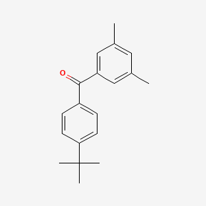 molecular formula C19H22O B1613921 4-Tert-butyl-3',5'-dimethylbenzophenone CAS No. 55709-39-2