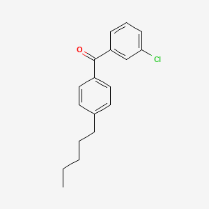 molecular formula C18H19ClO B1613924 3-Chloro-4'-n-pentylbenzophenone CAS No. 64358-14-1