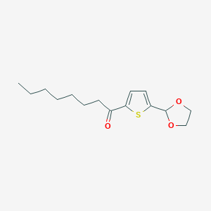 molecular formula C15H22O3S B1613925 5-(1,3-Dioxolan-2-YL)-2-thienyl heptyl ketone CAS No. 898771-92-1
