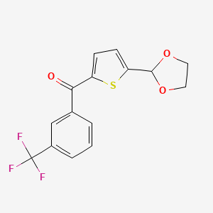 5-(1,3-Dioxolan-2-YL)-2-(3-trifluoromethylbenzoyl)thiophene