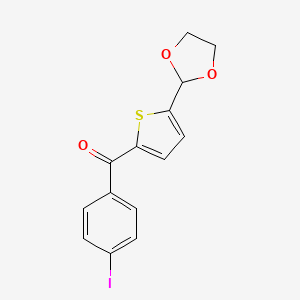 5-(1,3-Dioxolan-2-YL)-2-(4-iodobenzoyl)thiophene