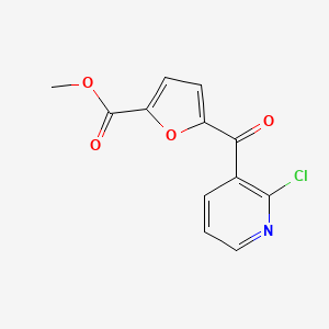 molecular formula C12H8ClNO4 B1613931 2-Chloro-3-(5-methoxycarbonyl-2-furoyl)pyridine CAS No. 898785-79-0