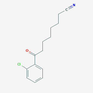molecular formula C14H16ClNO B1613932 8-(2-Chlorophenyl)-8-oxooctanenitrile CAS No. 898767-82-3