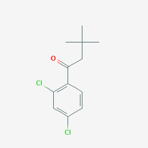 molecular formula C12H14Cl2O B1613937 2',4'-Dichloro-3,3-dimethylbutyrophenone CAS No. 898764-86-8