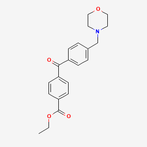 molecular formula C21H23NO4 B1613938 4-Carboethoxy-4'-morpholinomethyl benzophenone CAS No. 898769-84-1