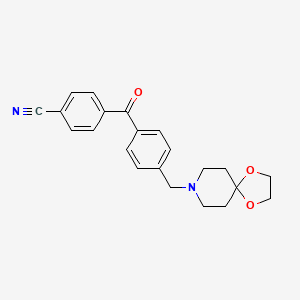 4-(4-(1,4-Dioxa-8-azaspiro[4.5]decan-8-ylmethyl)benzoyl)benzonitrile