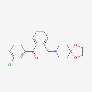 B1613944 3'-Chloro-2-[8-(1,4-dioxa-8-azaspiro[4.5]decyl)methyl]benozphenone CAS No. 898756-00-8