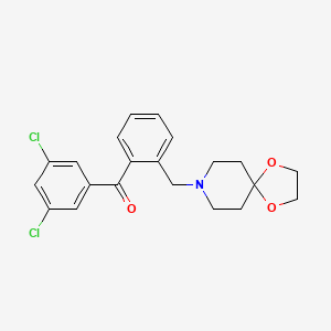 3,5-Dichloro-2'-[8-(1,4-dioxa-8-azaspiro[4.5]decyl)methyl]benzophenone