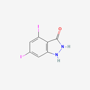 molecular formula C7H4I2N2O B1613953 4,6-Diiodo-1H-indazol-3-ol CAS No. 885520-27-4