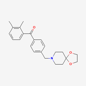 B1613972 2,3-Dimethyl-4'-[8-(1,4-dioxa-8-azaspiro[4.5]decyl)methyl]benzophenone CAS No. 898757-88-5